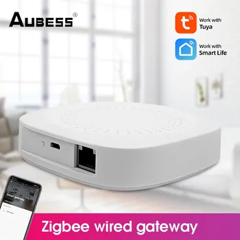 Проводной/ Беспроводной Zigbee 3.0 Smart Hub Приложение Taya Smart Life с дистанционным управлением Gateway Bridge Работает с Alexa Google Home