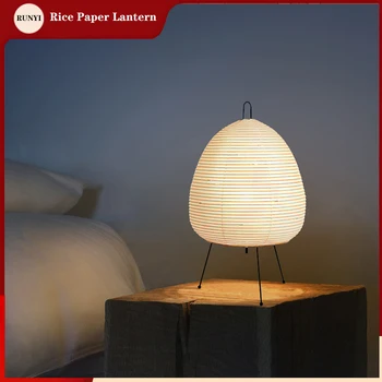Японский фонарь из рисовой бумаги, светодиодная настольная лампа, Настольная лампа для гостиной, Домашний декор, Ночник, Кабинет, Спальня, Бар, Креативный декор