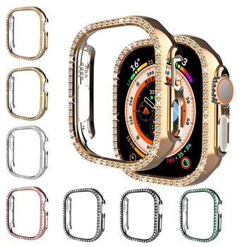 10шт Алмазный Бампер Защитный Чехол для Apple Watch Cover Series 8 SE 765 для Apple 38/40/41/42/44/45/49 мм Смарт-браслет