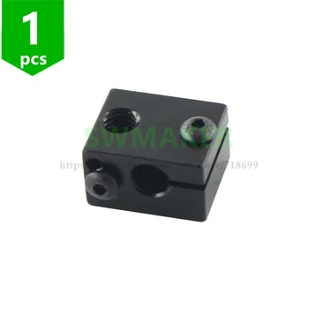 Нагревательный блок V6 hotend черного цвета алюминиевый нагревательный блок с резьбой M6 для деталей принтера V6 hotend Prusa i3