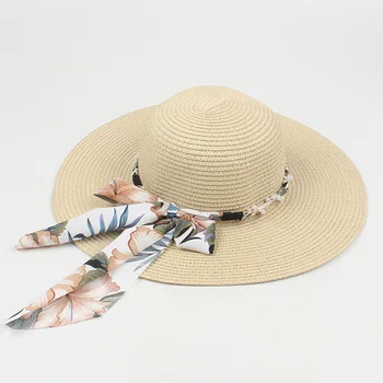 Летняя женская повседневная складная соломенная шляпа с широкими полями и цветочной лентой, солнцезащитные шляпы для женщин, солнцезащитный козырек gorras