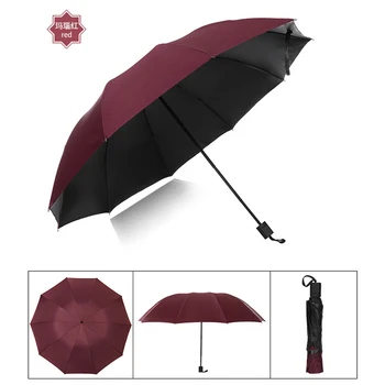 Роскошный деловой мужской большой складной зонт с 10 ребрами, солнцезащитный козырек от дождя и ветра, зонт-зонт для прямой поставки