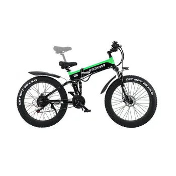 Электровелосипед Fat Tire для взрослых 26 дюймов с передним и задним амортизаторами, складной, передними и задними дисковыми тормозами