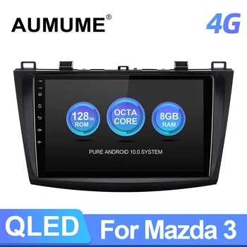 QLED Android 10 Авторадио Для MAZDA 3 2010-2012 GPS Навигация Автомобильный Мультимедийный 8 Ядерный стерео Carplay 4G Net WIFI RDS No 2din