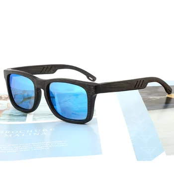 Ретро Мужские поляризованные солнцезащитные очки UV400, женские солнцезащитные очки, роскошный бренд, дизайнерские солнцезащитные очки ручной работы, бамбуковые деревянные очки
