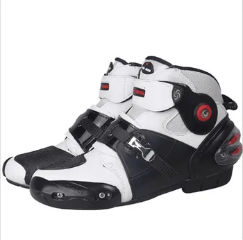 Профессиональные Мотоциклетные ботинки для мотокросса, Водонепроницаемая байкерская обувь для защиты лодыжек, мото Обувь A9003