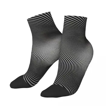 Абстрактные гипнотические мужские носки до щиколотки, 3D Вихревая иллюзия, Уличный стиль Унисекс, принт, Подарок с низким носком