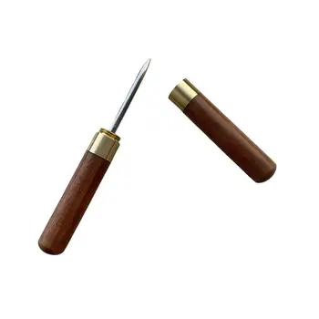 Прямое Шило для нанизывания ракетки Теннисная ракетка для бадминтона Металлическое шило Длиной 16 см Прочный инструмент для нанизывания с деревянной ручкой Оборудование