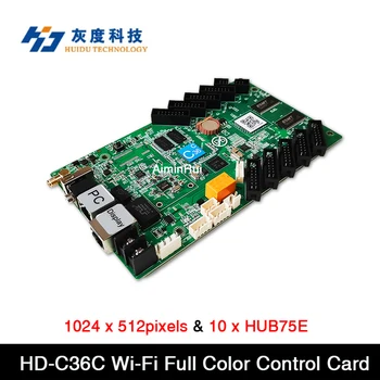Асинхронная полноцветная карта управления Huidu HD-C36C Работает с приемной картой HD-R712 R708 и включает Wi-Fi 1024 x 512 пикселей.