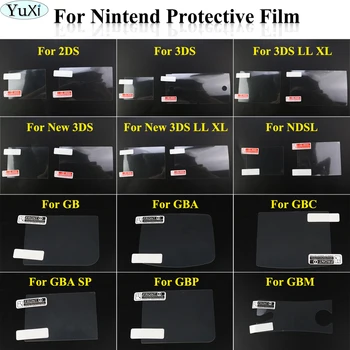 YuXi Пластиковая Прозрачная Защитная пленка для экрана Nintend Для GB GBA GBC GBA SP NDSL 2DS Новая Защитная пленка 3DS XL LL