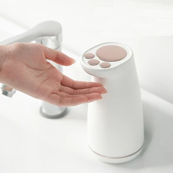 Дозатор жидкого мыла для пены-450 мл, Симпатичный пенящийся Бесконтактный Автоматический USB-дозатор, перезаряжаемый вручную, для ванной комнаты, кухни