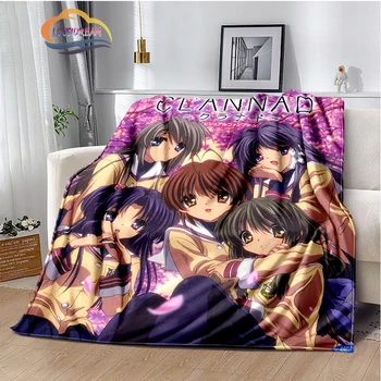 Японское одеяло с плакатом из мультфильма 