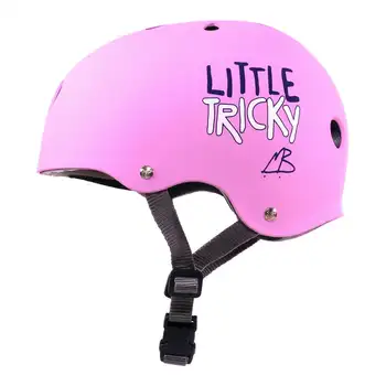 Детский шлем для скейтбординга и велосипеда Triple Eight Little Tricky с двойным сертификатом Sweatsaver, розовая резина для велосипеда, самоката