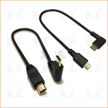 Micro Mini USB Kabel 5Pin Stecker auf Stecker USB 3,1 Typ C Ellenbogen zu Mini Micro USB 2,0 OTG Daten adapter Konverter Lade Ka