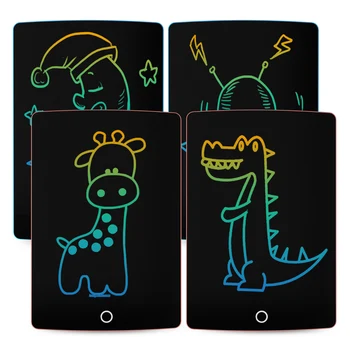 4 Упаковки ЖК-планшета для Письма, 8,5-дюймовый Полноэкранный Детский Блокнот для рисования, доска для каракулей с 2 Шнурками и наклейками