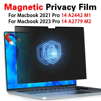 Для Нового MacBook Pro 14 дюймов A2442 M1 A2779 M2, Магнитный Адсорбционный фильтр Конфиденциальности, Защитная пленка