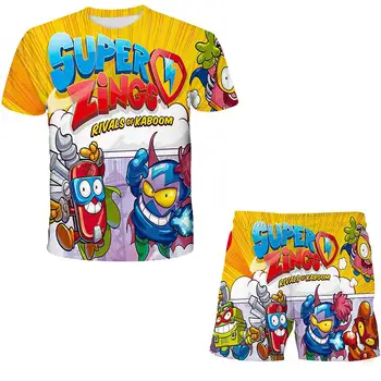 Летняя одежда для мальчиков и девочек, комплекты из 2 предметов, детская супер-модная одежда для девочек, спортивный костюм Для девочек, Детская Супер-модная одежда