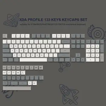 133 клавиши PBT Keycap XDA Profile Английский Персонализированный Краситель-SUB Keycaps Для Механической клавиатуры Cherry MX Switch Gamer