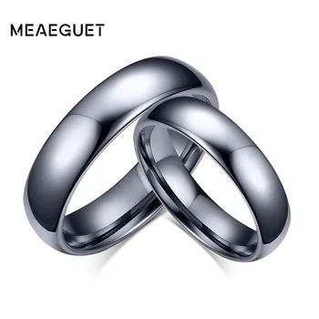 Обручальные кольца из карбида вольфрама Meaeguet Classic Lover's из полированного твердого серебра для ювелирных изделий для помолвки