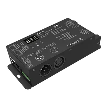 S3-DX 3CH * 1.5A светодиодная лента DMX-декодер (с RF) для управления высоковольтной одноцветной, двухцветной, RGB или RGBW светодиодной лентой 110-240 В переменного тока
