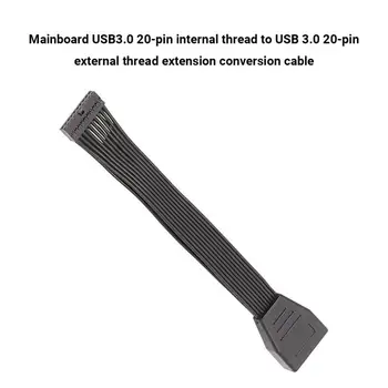 Разъем для подключения плоского кабеля Usb 3,0, адаптер 19pin 20pin, разъем для подключения компьютерной периферии Usb Usb3.0, Соединительный кабель Черного цвета Usb3.0