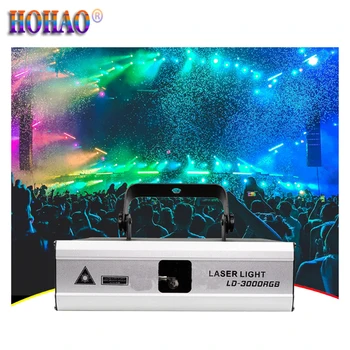 3W ILDA 3D RGB Анимационный Лазерный луч, Свадебная Дискотека DJ, Профессиональное Лучовое освещение, DMX512, Клубная вечеринка, Шоу сканирования луча лазером