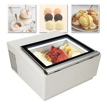 Высокопроизводительный настольный шкаф для макания мороженого, витрина для мороженого, Мини-морозильная камера для мороженого