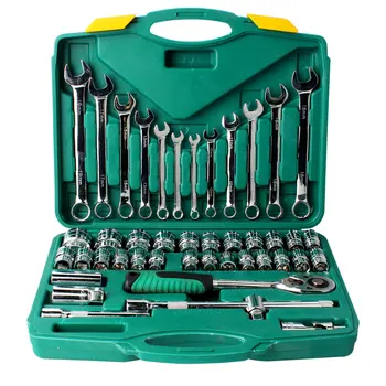 Набор ручных инструментов для дома из 45 предметов, набор торцевых ключей из нержавеющей стали