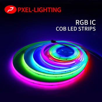 RGB DC12V DC24V WS2811 Полноцветный Брелок COB LED Strip Адресуемый Умный Гибкий Цифровой Пиксельный цветной Свет Высокой Плотности 720Led/m