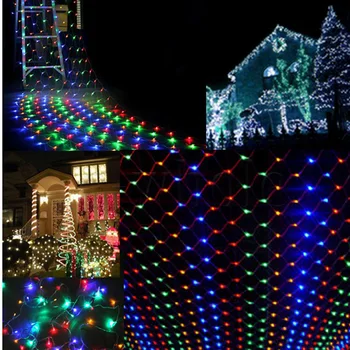 Рождественские 1,5 * 1,5 М светодиодные снеты 96 светодиодов струнный светильник с вилкой праздники Новый год свадебная вечеринка Украшение комнаты