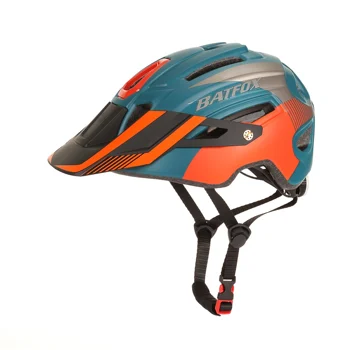 Велосипедный шлем BATFOX, цельный шлем для верховой езды на горном велосипеде с сигнальными лампами, шлем для верховой езды, шлем MTB BATFOX