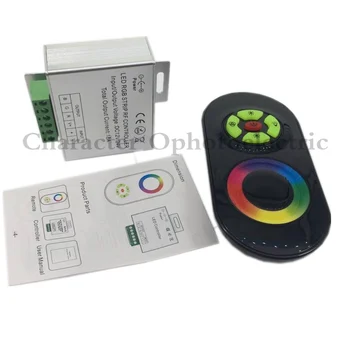 Светодиодный RGB-контроллер 12V 24V 18A, 3 канала, черный, белый, RGB сенсорный контроллер для светодиодной ленты SMD 5050 RGB
