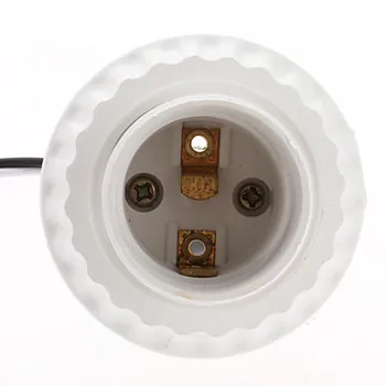 IWHD DIY Douille Ampoule E27 Держатель лампы с проводом Белого цвета, Фитинг для лампы с цоколем E27