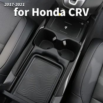 Для Honda CRV 2017 2018 2019 2020 2021 Автомобильное Центральное управление, отделка Стакана для Воды, Украшение из нержавеющей Стали, Аксессуары для модификации