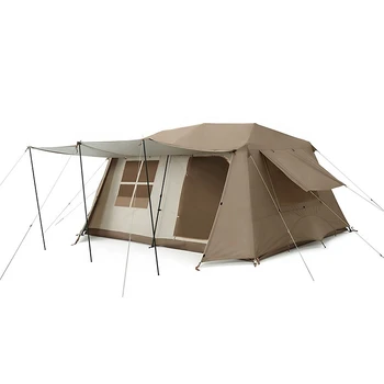 открытый кемпинг семейная палатка с двумя спальнями 13 автоматическая палатка с атмосферной световой полосой