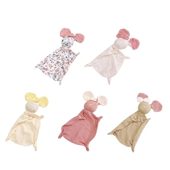 Плюшевый мишка, прижимающаяся игрушка для новорожденного, для маленьких мальчиков и девочек, мягкие хлопковые салфетки для сна