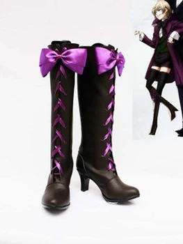 Ботинки на заказ Черный Дворецкий Алоис Транси, Обувь для Косплея на высоком каблуке, Ботинки для вечеринки в стиле Аниме для взрослых, Женская обувь