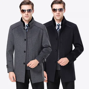 Новое поступление, Модная Мужская Свободная куртка Оверсайз среднего и пожилого возраста с воротником и плюшевым утолщением, Размер M-4XL