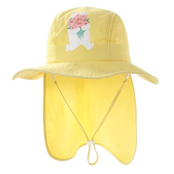 Connectyle/ Милые Летние Солнцезащитные шляпы-ведерко для Малышей, Защита От Солнца UPF50 +, Быстросохнущая шляпа с широкими полями, Съемная шляпа с клапаном
