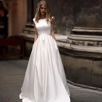 Атласный Халат для Свадебной вечеринки, Длинное Вечернее платье, Формальный Простой Халат для невесты