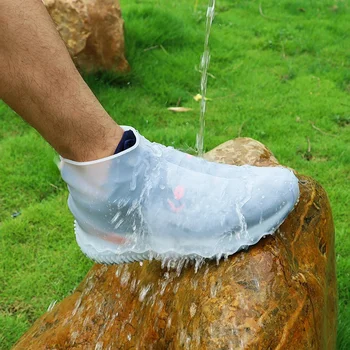 Утепленные силиконовые непромокаемые ботинки, Водонепроницаемый чехол для обуви Унисекс, Протекторы для обуви, Прозрачный нескользящий непромокаемый костюм, дождевик 2023