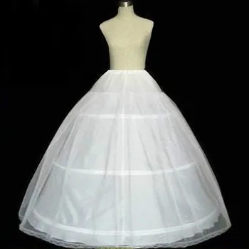 Белая нижняя юбка для бального платья для свадебного платья, пышная юбка с 3 обручами, нижняя юбка с кринолином, женское нижнее платье