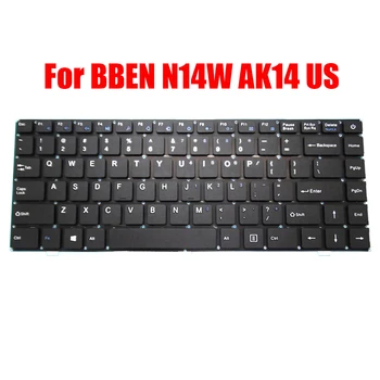 Сменная клавиатура для ноутбука BBEN N14W AK14 английская американская черная без подсветки Новая