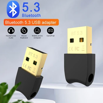 USB Bluetooth 5.3 Адаптер USB Аудиоприемник Передатчик Bluetooth 5.3 Ключ Adaptador для ПК Ноутбук Адаптер беспроводной колонки