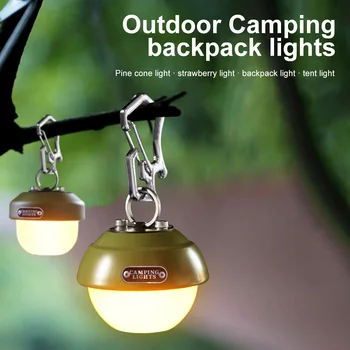 Портативный светодиодный фонарь для кемпинга, Водонепроницаемый фонарь для палатки, фонарь для рюкзака, Перезаряжаемый Мини-фонарик, Садовый Подвесной светильник
