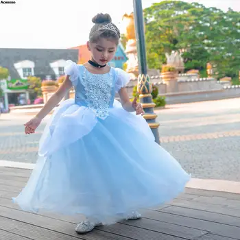 Летнее новое женское модное повседневное детское сетчатое платье принцессы с бантом