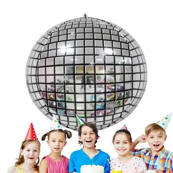 4D 22-Дюймовый Диско-шар Воздушные шары Сфера Металлические Диско-шары из алюминиевой фольги 20шт Диско-принадлежности для тематических вечеринок 70-х годов