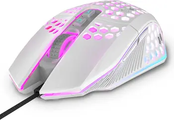 TARGEAL Эргономичная проводная компьютерная игровая мышь с регулируемыми/программируемыми кнопками 8000 точек на дюйм/RGB подсветкой, совместимая с несколькими устройствами