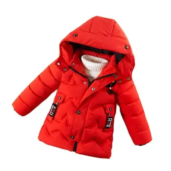Зимняя куртка из полиэстера для мальчика, Новинка 2022 года, Корейская версия верхней одежды, Утепленное модное пальто с капюшоном, Повседневная тонкая детская одежда