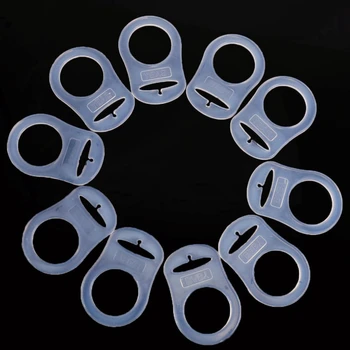 30 шт. Силиконовое кольцо с пуговицами, держатель для соски, зажим для манекена, адаптер Прозрачный